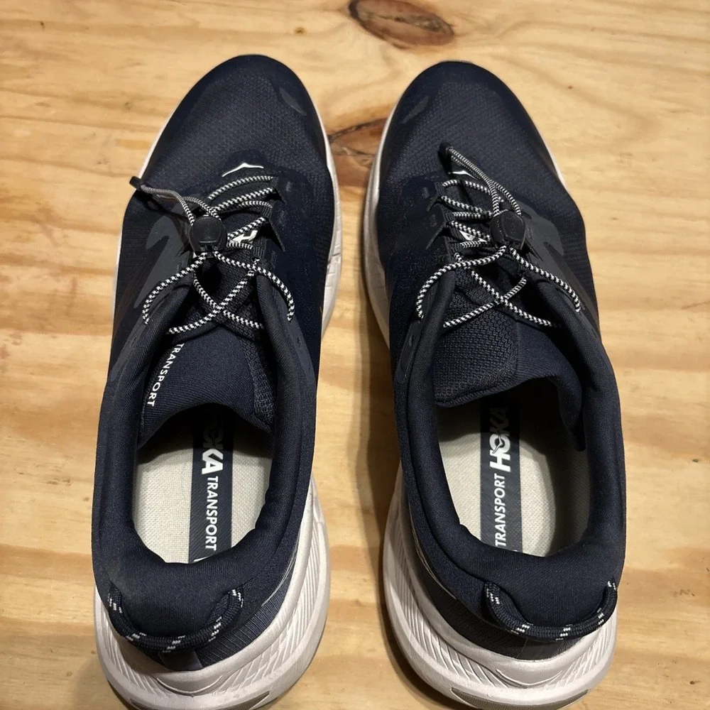 Size 13D - HOKA Transport Vibram Hiking Walking Shoes Mens Navy 1123153 VYN